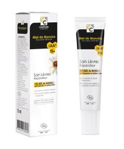 Soin Lèvres Réparateur 10% miel de manuka IAA®15+ BIO, 15 ml